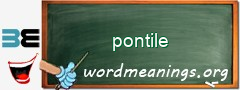 WordMeaning blackboard for pontile